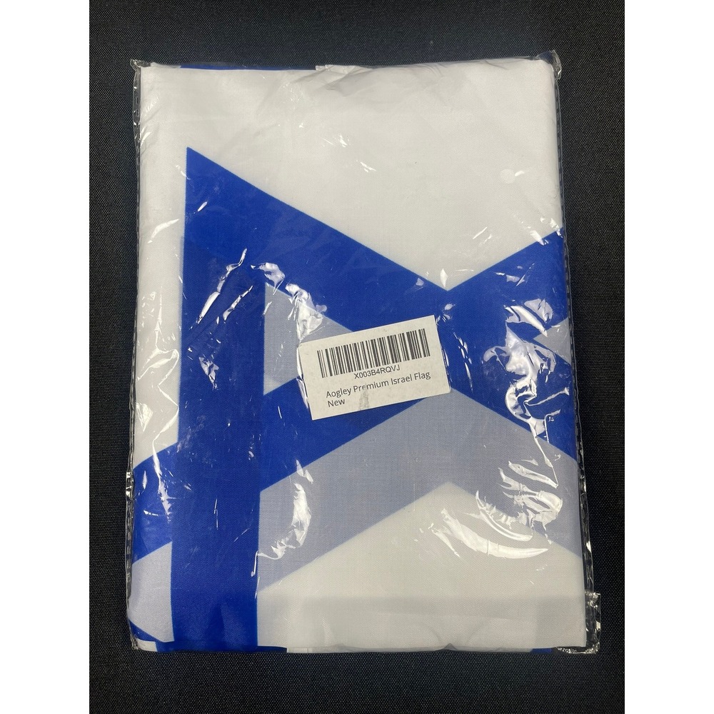 Aogley Premium Israel Flag Blue White Star of David Polyester Banner X003B4RQVJ